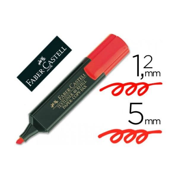 Faber 10 un. Marcador Fluorescente 48-21 Vermelho - 9609