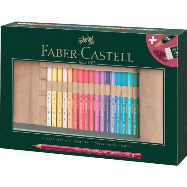 Faber-Castell Lápis de Cor Polychromos Estojo Enrolável 34 Unidades