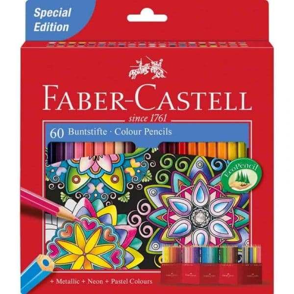 Faber Lápis de Cor Arte Terapia Cx. 60 Un.