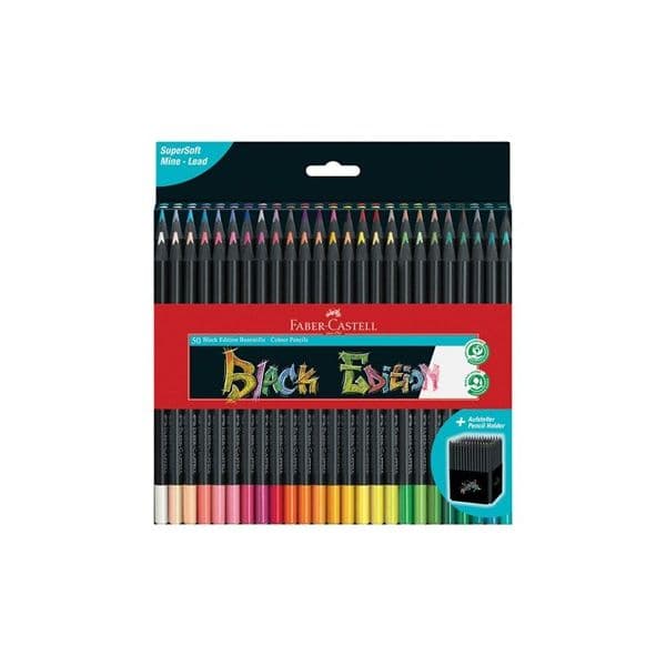 Faber-Castell Black Edition: Lápis de Cor de 50 Unidades