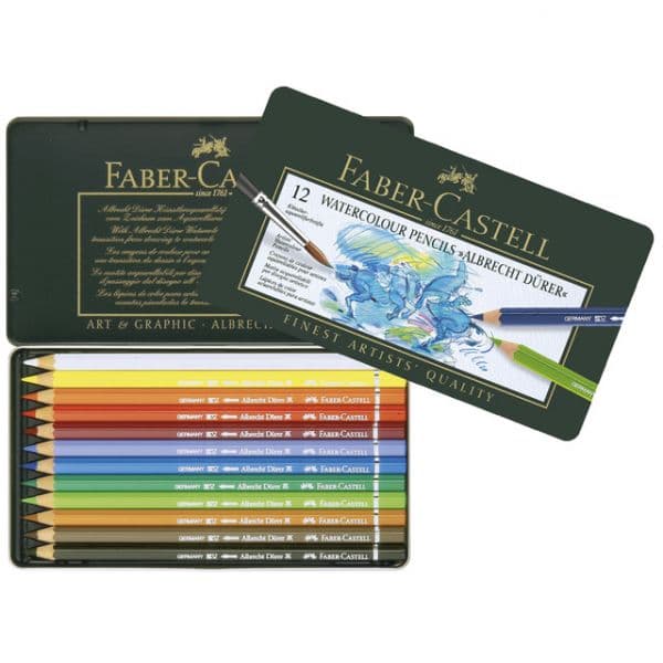 Faber-Castell Lápis Aguareláveis Albrecht Dürer Multicolor Estojo de Metal 12 un.