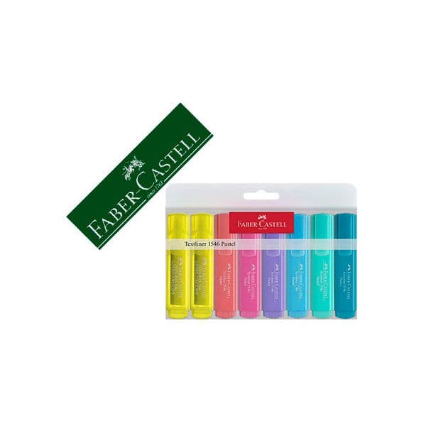 Faber-Castell Marcador 1546 Pastel Pack 8 Un.