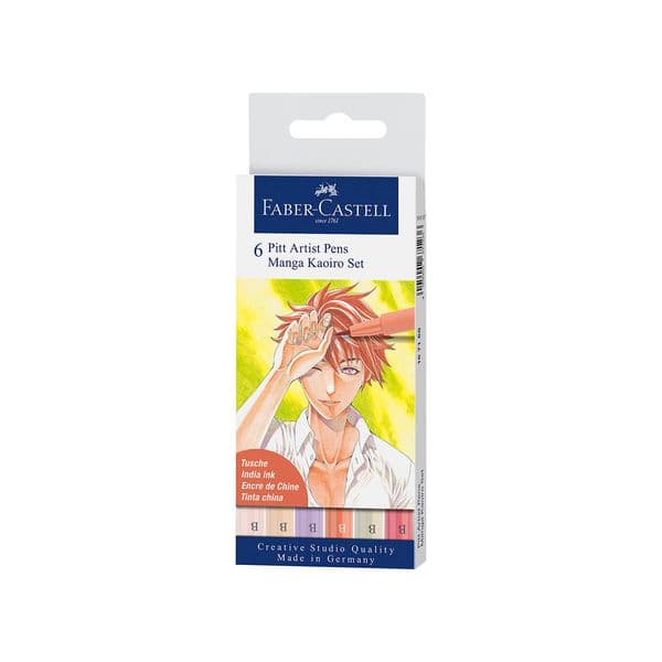 Faber Castell Caixa Marcadores Pitt Artist Pen Manga "Kaoiro" 6 Unidades