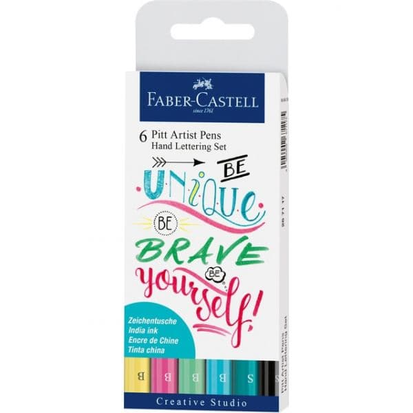 Faber-Castell Estojo de 6 Marcadores Hand Lettering Pitt Artist Pen