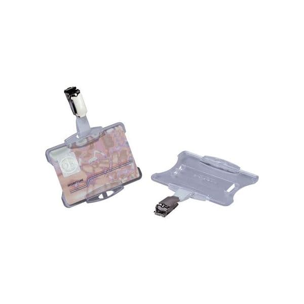 Durable Crachá com Mola Segur, 54 x 85 mm, Transparente pack 25 unidades - 271773