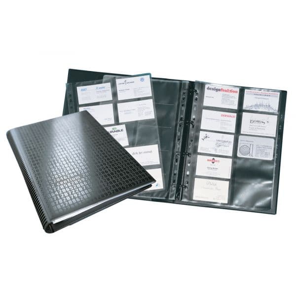 Durable Porta Cartões Visifix Centium Preto 400 Cartões