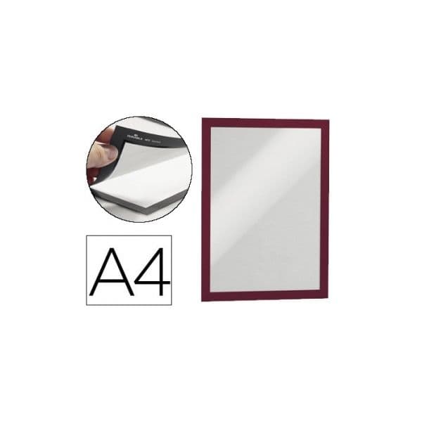 Durable 2 un. Molduras Porta-anúncios DIN A4 Magnéticas Vermelho - 4872-03