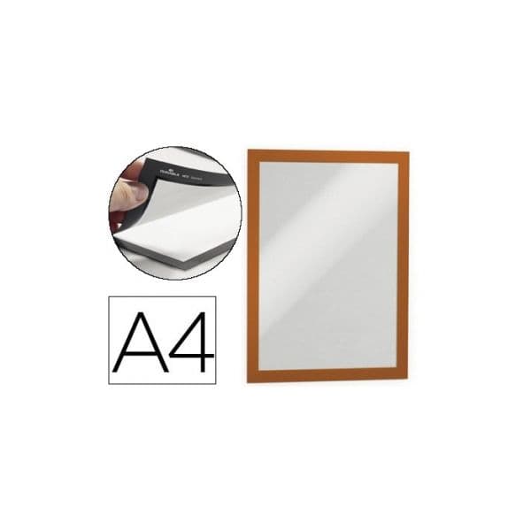 Durable 2 un. Molduras Porta-anúncios DIN A4 Magnéticas Laranja - 4872-09