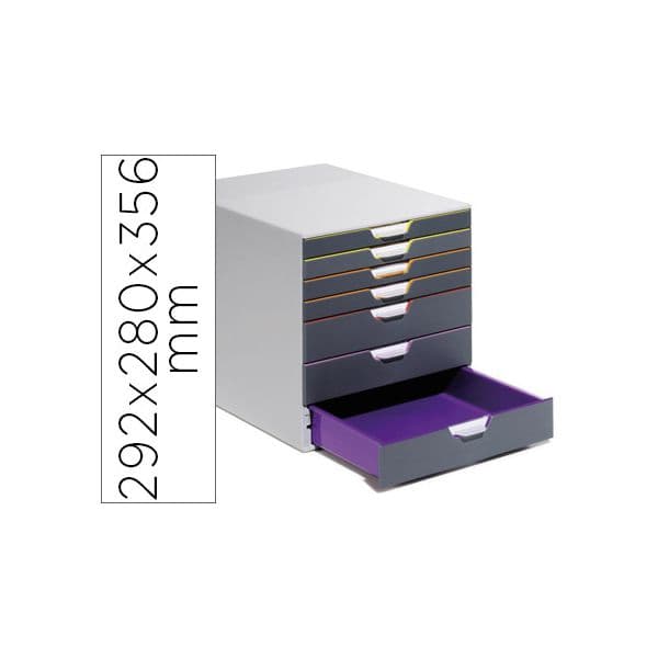 Durable Módulo de Secretária Plástico 292x280x356mm 5 Gavetas Empilháveis - 7607-27