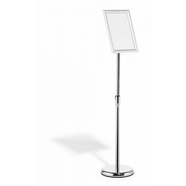 Durable Suporte de Chão para Informação Moldura A4 Alumínio Prateado 569479823