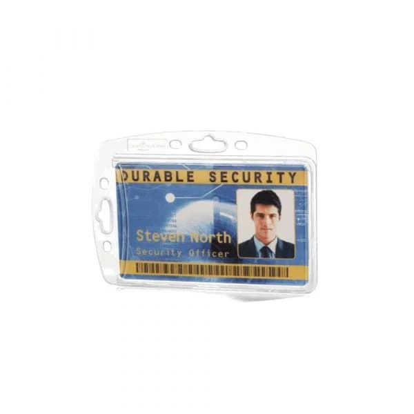 DURABLE Porta-Nomes Rígido Horizontal Transparente 85x54mm