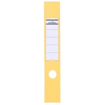 Durable Etiquetas Adesivas para Lombada L60, 60x390mm, Retangular, Amarelo, Pack de 10