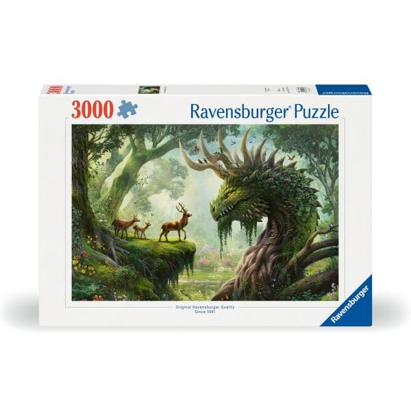 Ravensburger O Dragão Da Floresta Acorda (12000808) Quebra-cabeça 3000 Peças