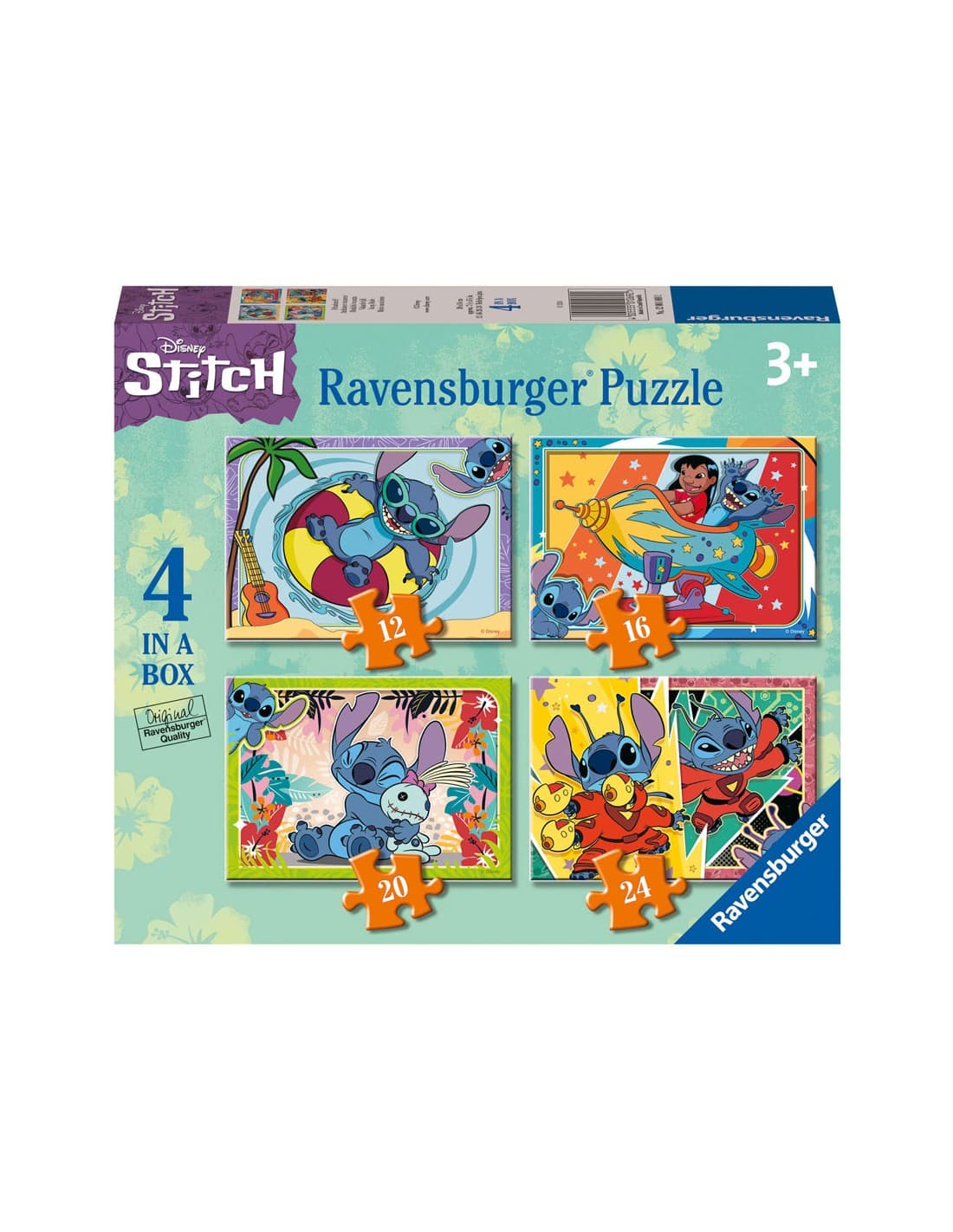 Ravensburger Puzzle Disney Stitch 12-16-20-24 Peças - 102621