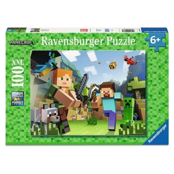 Ravensburger Minecraft Steve e Alex Puzzle 100 Peças - 12004176
