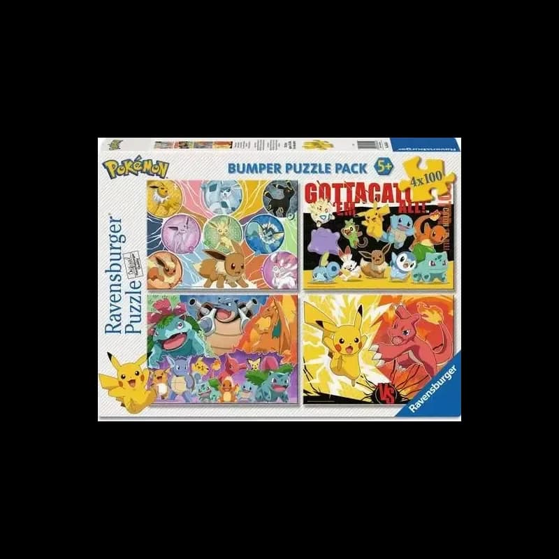 Ravensburger Puzzle Pokemon 4x100 Peças - 12005651