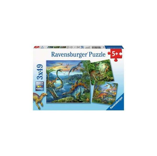 Ravensburger Dinosaur Fascination Puzzle 3 x 49 Peças - S7123801