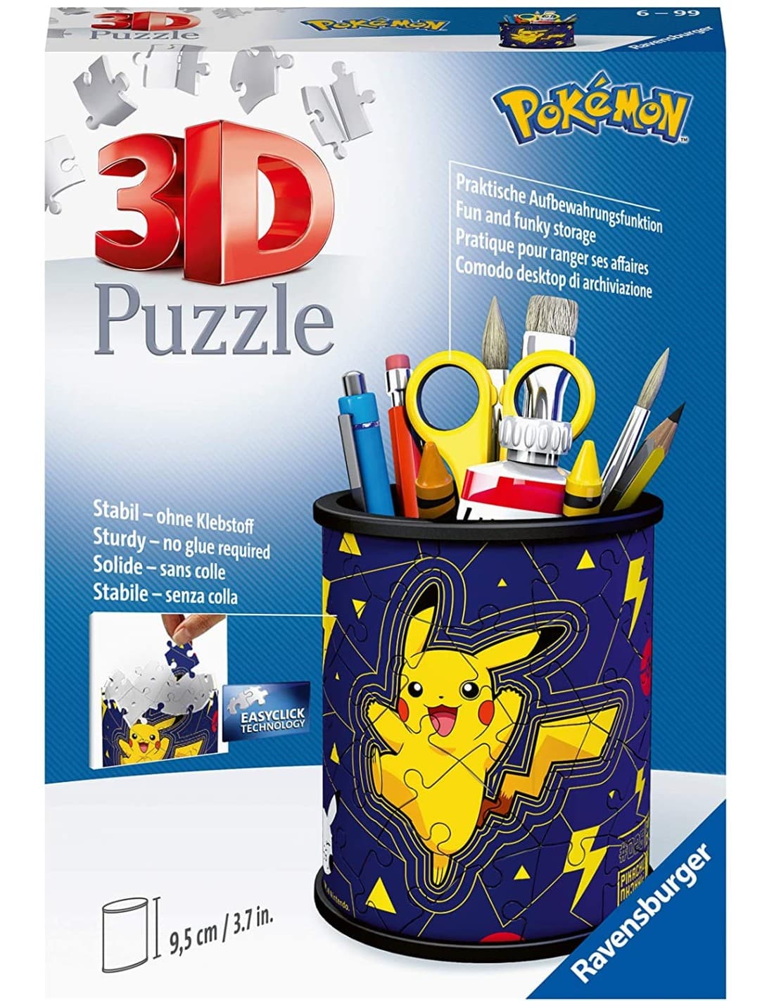 Ravensburger 3D Pencil Holder - Pokémon 54 Peças - 96638