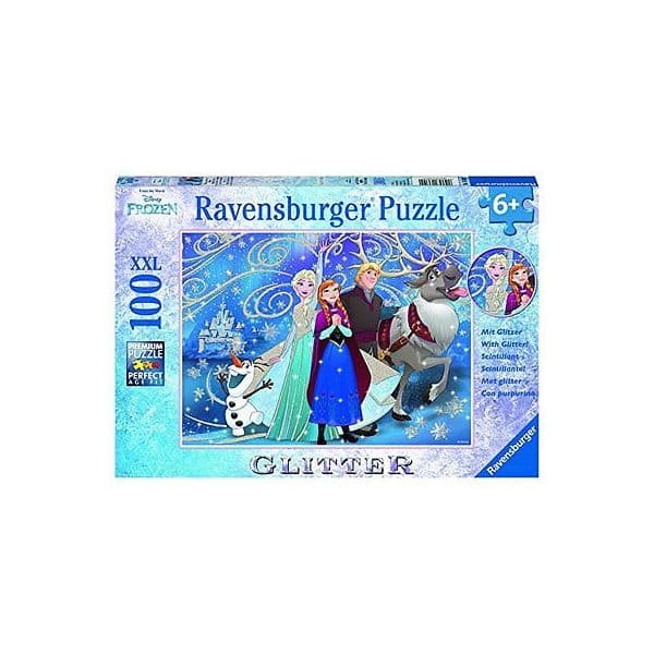 Ravensburger Puzzle 100 Peças - Disney Frozen Glittery Snow - 13610