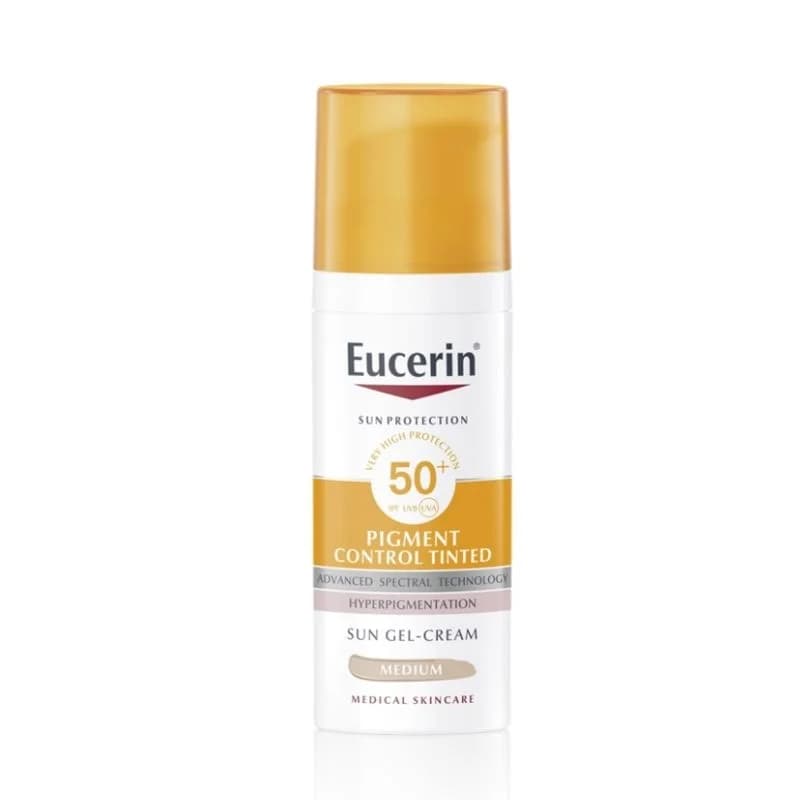 Protetor Solar Eucerin Sun Pigment Control Tinted SPF50+ Tom Médio 50ml