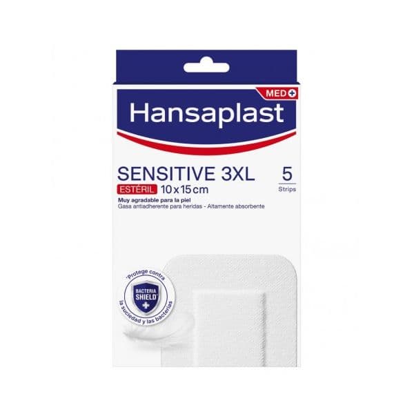 Hansaplast Sensitive 3XL 10x15cm 5 Unidades
