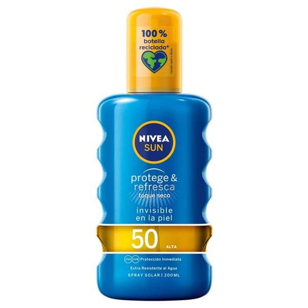 Protetor Solar Nivea Sun Protege & Refresca Spray SPF50 200ml