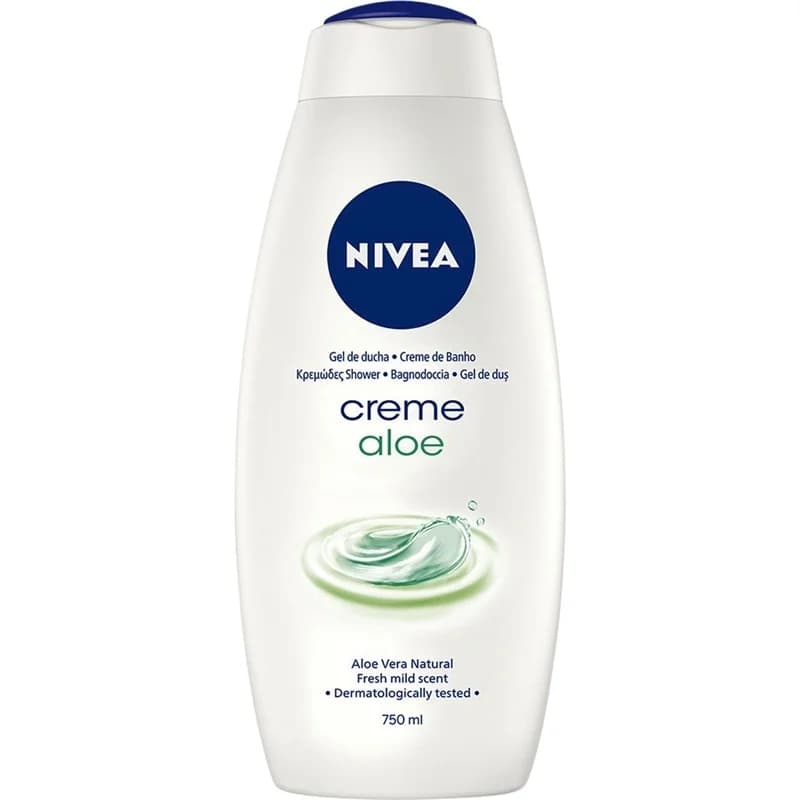 gel de banho creme aloe nivea 750 ml