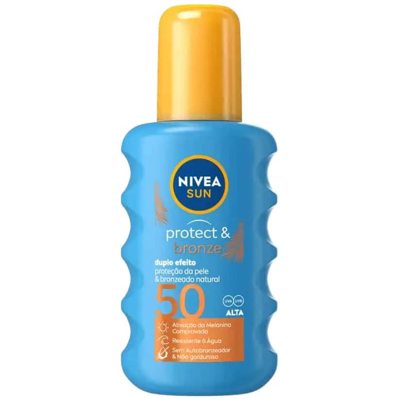 Protetor Solar Nivea Sun Protege & Bronzeia Spray SPF50 200ml