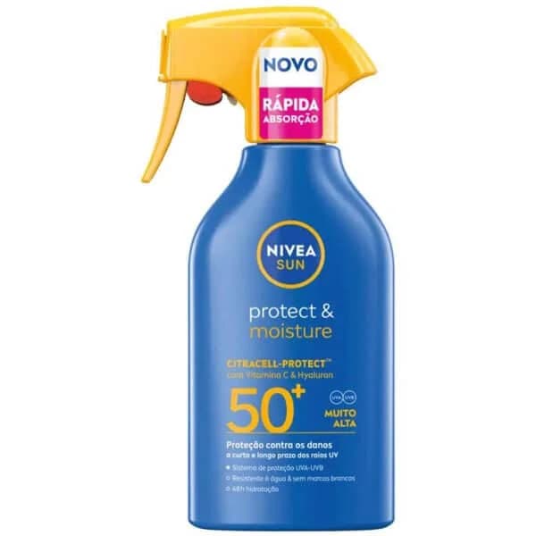 Spray Protetor Solar Protect & Moisture FP50+ 270ml Nivea