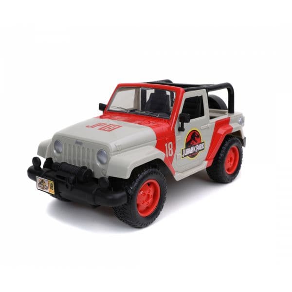 Jada Toys Carro Rádio Controlo Jeep Wrangler Jurassic Park 1:16