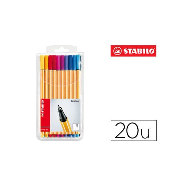 Stabilo 20 un. Marcadores Fineliner Point 88 - 8820
