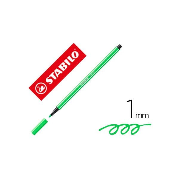 Stabilo Marcador Aguarelavel Pen 68 Esmeralda Claro 1 mm - OFF150782CE