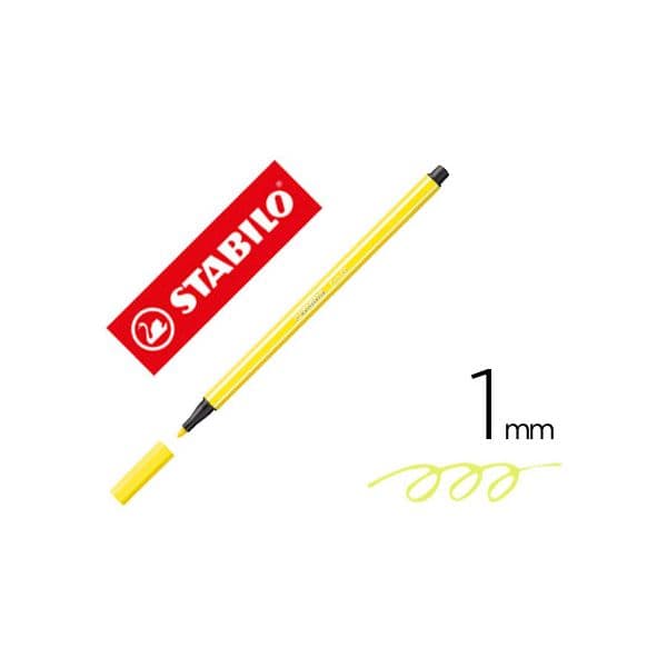 Stabilo Marcador Aguarelavel Pen 68 Amarelo Limao 1 mm - OFF150773CE