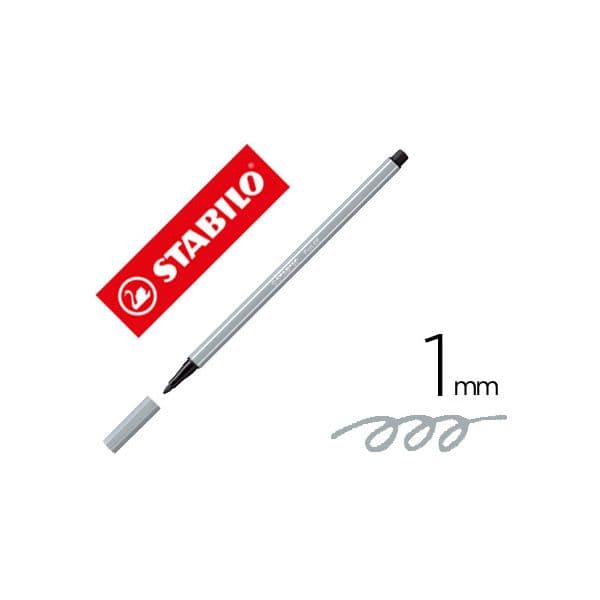 Stabilo Marcador Aguarelavel Pen 68 Cinza Azulado Claro 1 mm - OFF150783CE