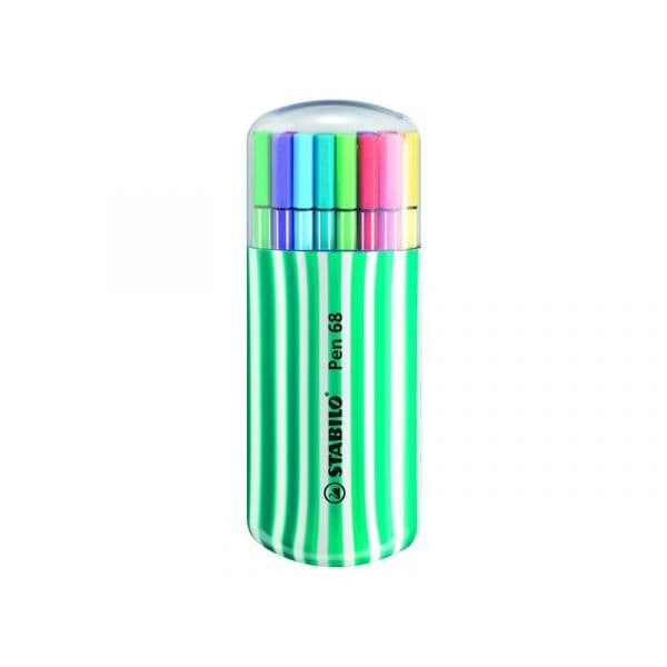 Stabilo Pen 68 Estojo Premium Zebrui Turquesa de 20 un.