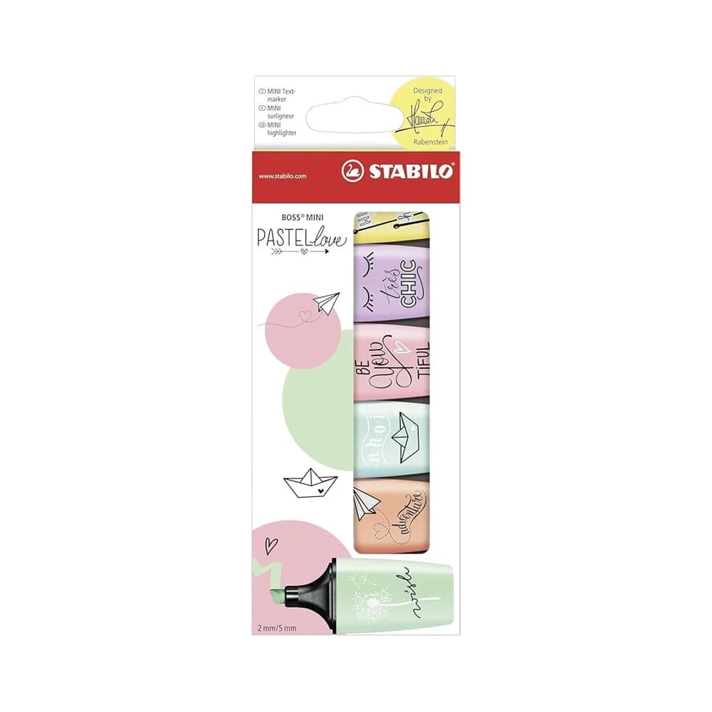 Marcador Fluorescente 6 Cores Pastel 07/06-27 Stabilo 6un
