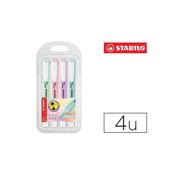 Stabilo Marcador Swing Cool Pastel Pack 4 Un.
