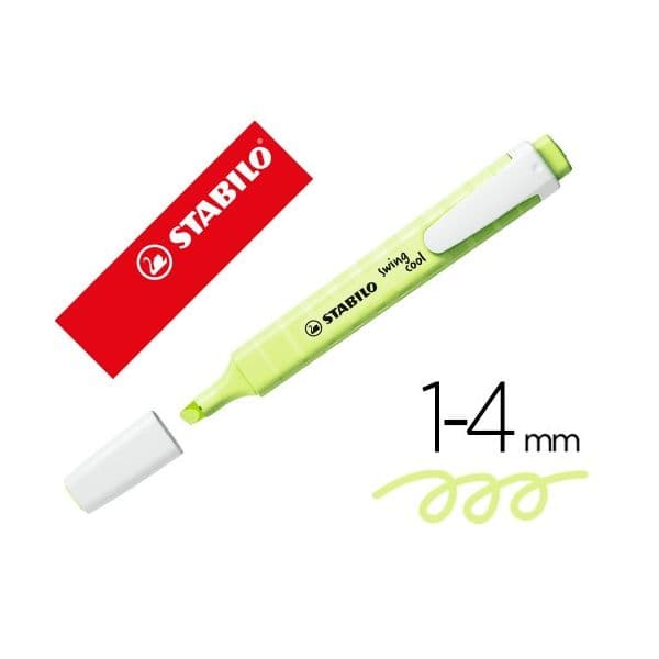 Stabilo Marcador Fluorescente Swing Cool Pastel Lima 10 Unidades