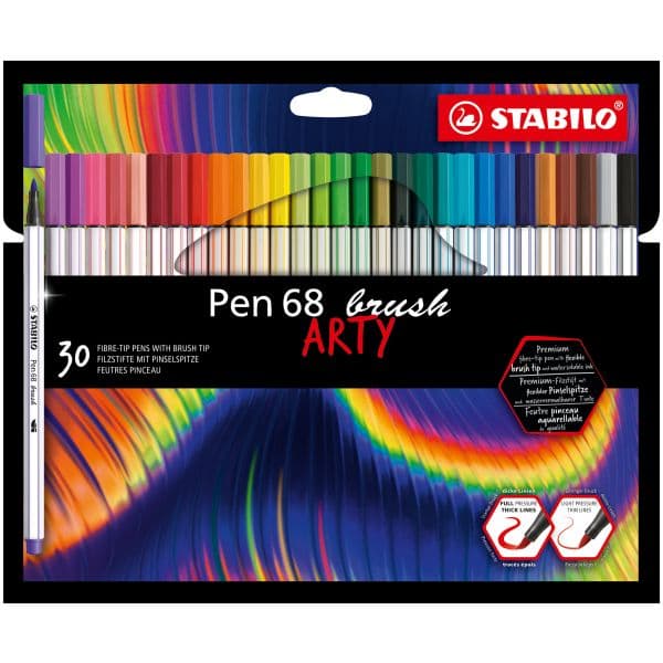 Stabilo Marcador Pen 68 Brush Arty 30 Cores