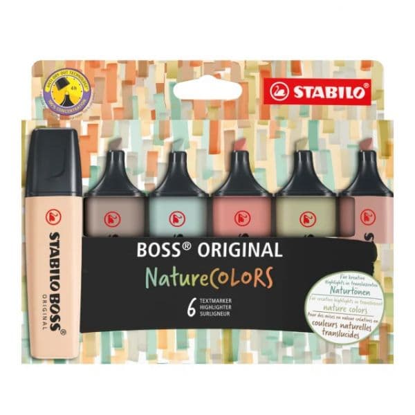 Stabilo Marcador Boss Nature pack 6