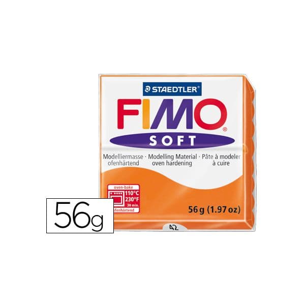 Staedtler Fimo Pasta p/ Modelar Soft 42 Tangerina 56g