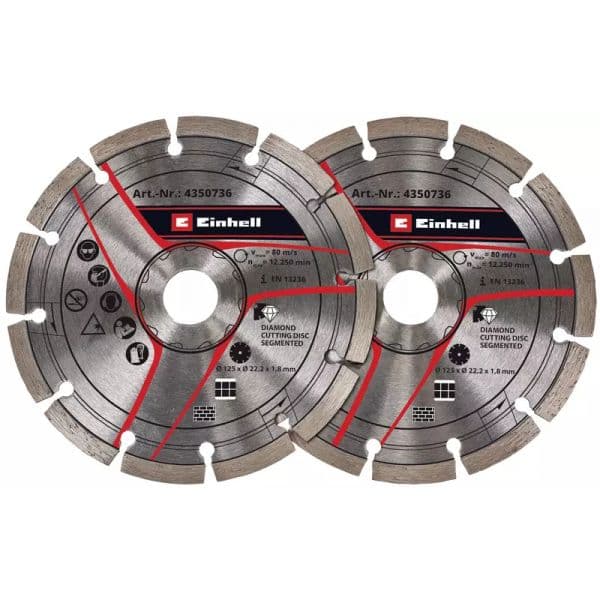 Einhell Kit Discos de Corte Diamante 125 mm para Roçadoras de Parede