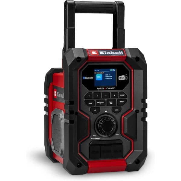 Einhell Rádio de Obra TE-CR 18 Li-Solo DAB+FM Bluetooth Vermelho/Preto
