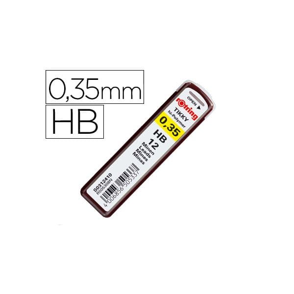 Rotring Minas Tikky 0.35mm HB 10x12 Un.