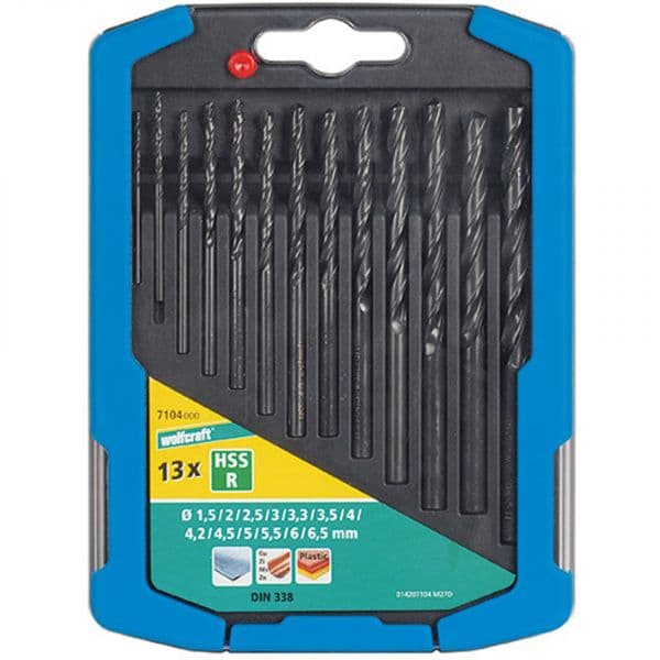 Wolfcraft Conjunto Brocas Hss 1,56,5Mm 13Un 1,56,5MM - 0149520