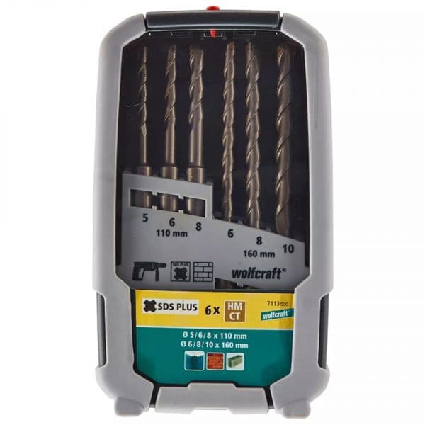 Wolfcraft Conjunto Brocas Sds 5 10Mm 6Un 510MM - 0108966
