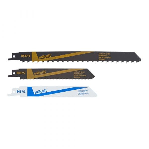 Wolfcraft 3 Folhas de Serra Sabre - 8437000