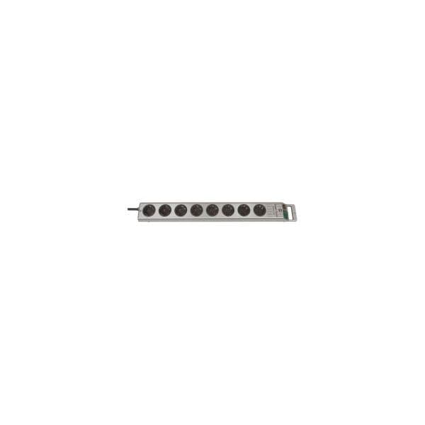 Brennenstuhl Base de Tomas Multiplas Super-solid-line Color Plata com La Salida Del Cable em Lado Opuesto Al Interruptor Número de Tomas 8