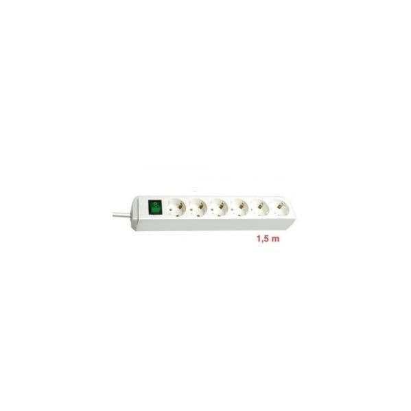 Brennenstuhl Extensão Elétrica Eco-line 6 Tomadas com Proteção 1.5m Branco
