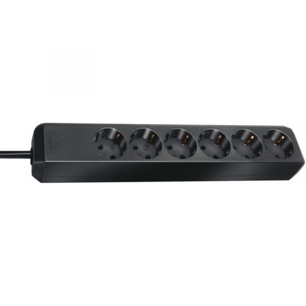Brennenstuhl Base de Tomas Multiplas Eco-line Negra Medidas 6 Tomas e 1.5 M de Cable